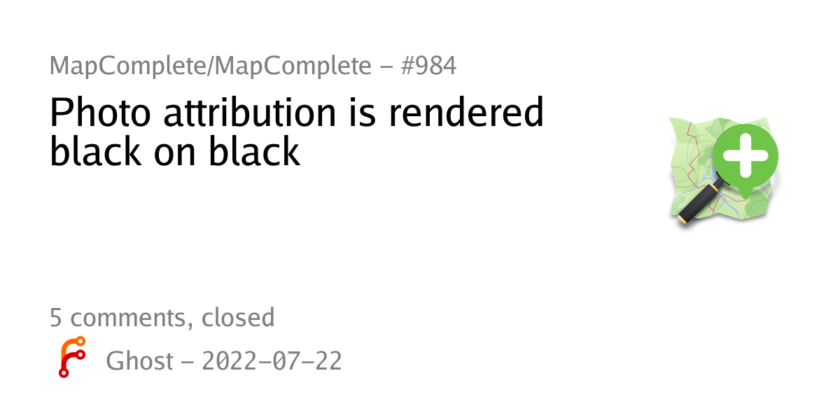 #984 - Photo attribution is rendered black on black - MapComplete ...